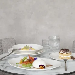 Assiette coupe plate rond blanc porcelaine Ø 26,8 cm Sérafine - PRO.MUNDI Sale