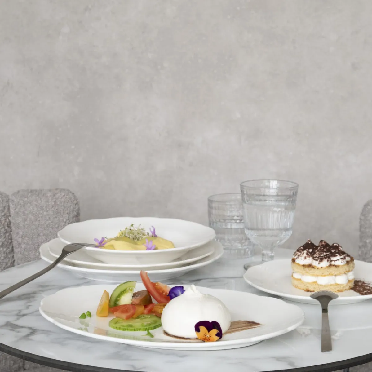 Assiette coupe plate rond blanc porcelaine Ø 26,8 cm Sérafine - PRO.MUNDI Sale