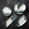 Assiette coupe plate rond Black porcelaine vitrifiée Ø 16,5 cm Tide - CHURCHILL Hot