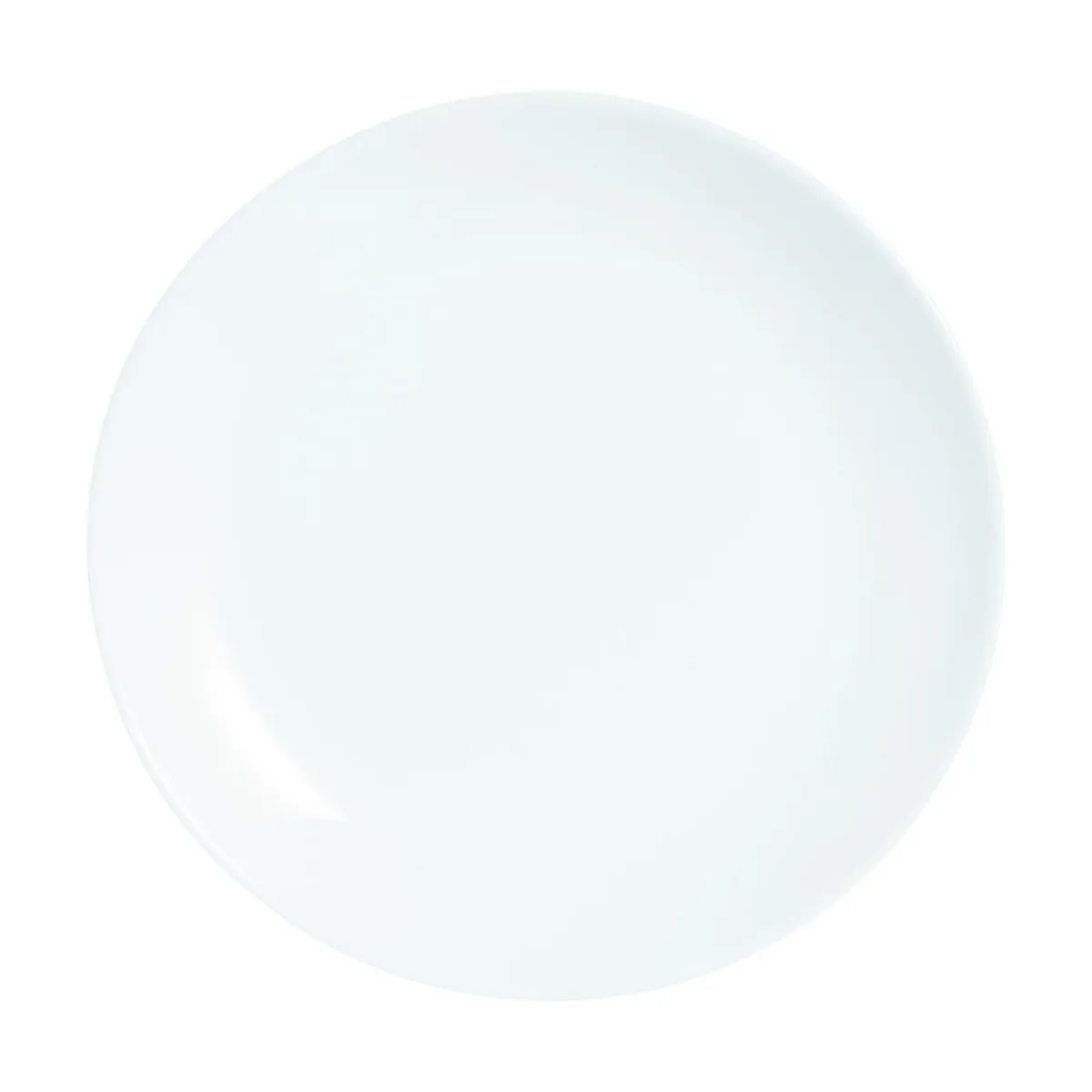 LUMINARC Assiette coupe plate rond blanc verre opal Ø 25 cm Diwali Outlet