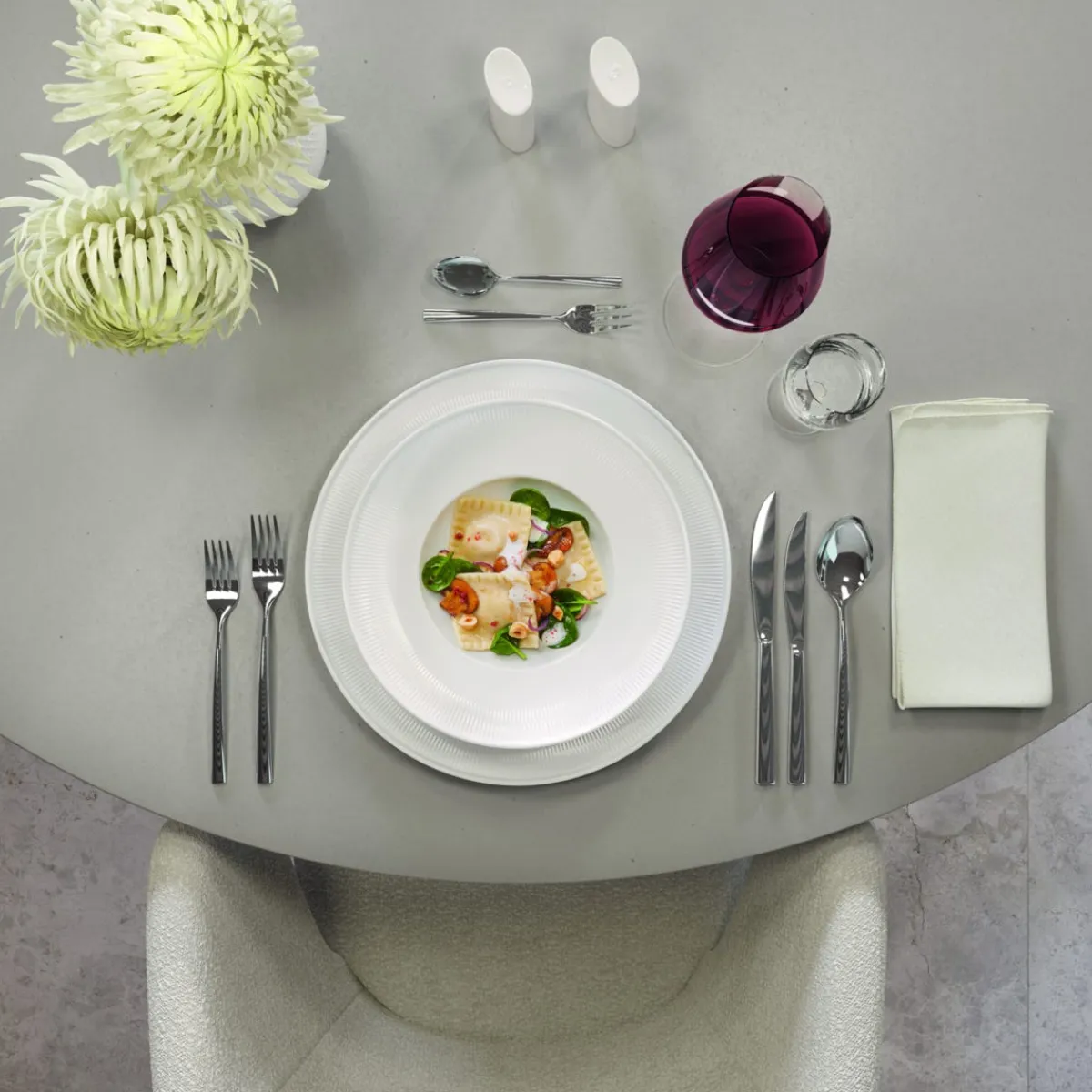 Assiette coupe plate rond blanc porcelaine Ø 24 cm Afina - VILLEROY & BOCH New