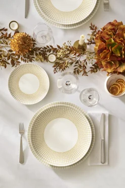 Assiette coupe plate rond blanc porcelaine Ø 32 cm  Couronne - DEGRENNE Outlet