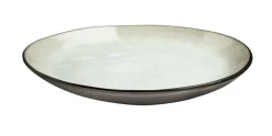 Assiette coupe plate rond blanc grès émaillé Ø 20,5 cm Shadow - MEDARD DE NOBLAT Sale