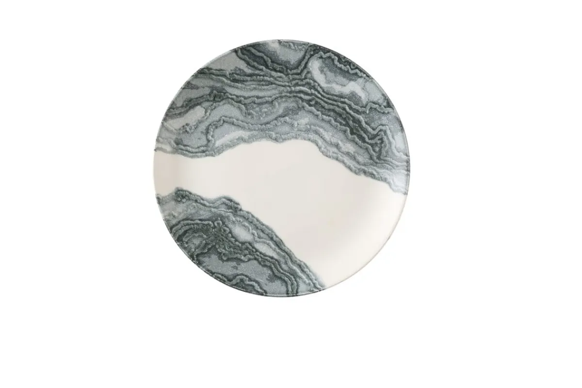 Assiette coupe plate rond Black porcelaine vitrifiée Ø 26 cm Tide - CHURCHILL Outlet