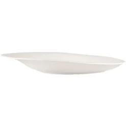 Assiette coupe plate rond blanc porcelaine bone china 20,2x18,4 cm Pose - RAK