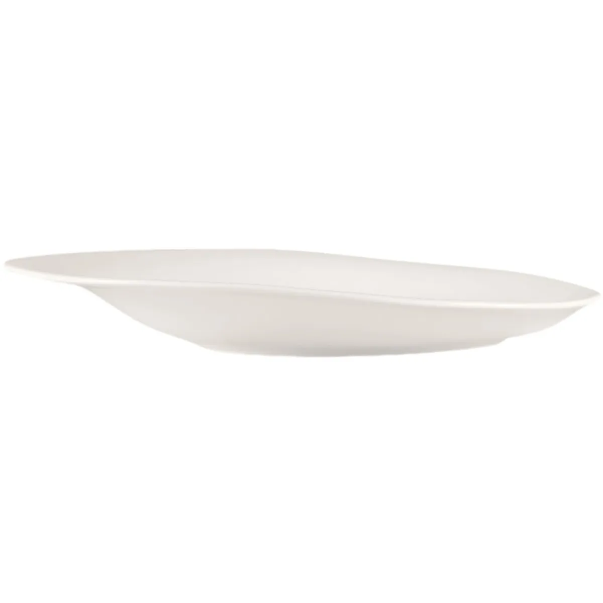 Assiette coupe plate rond blanc porcelaine bone china 20,2x18,4 cm Pose - RAK