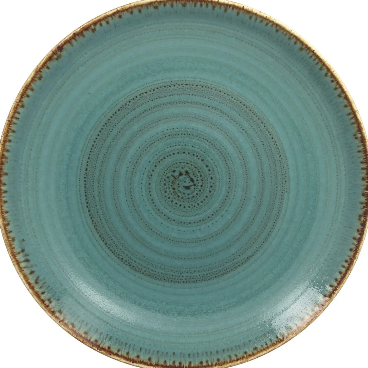 RAK Assiette coupe plate rond bleu porcelaine vitrifiée Ø 29,3 cm Twirl Clearance