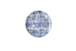 Assiette coupe plate rond bleu porcelaine vitrifiée Ø 21,7 cm Porto - DUDSON Hot