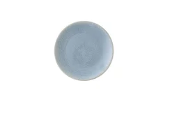 Assiette coupe plate rond bleu grès émaillé Ø 20,5 cm Evo Azure - DUDSON Sale