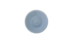 DUDSON Assiette coupe plate rond bleu grès émaillé Ø 16,2 cm Evo Azure Outlet