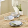 Assiette coupe plate rond bleu porcelaine Ø 20 cm Coral - ESSENTIALS COLLECTION Clearance