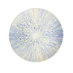 Assiette coupe plate rond bleu porcelaine Ø 20 cm Coral - ESSENTIALS COLLECTION Clearance