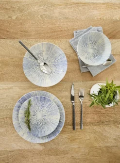 Assiette coupe plate rond bleu porcelaine Ø 20 cm Coral - ESSENTIALS COLLECTION Clearance