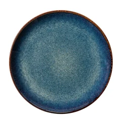 ACCOLADE Assiette coupe plate rond bleu foncé porcelaine Ø 24 cm Seablue Clearance