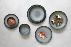 Assiette coupe plate rond bleu foncé porcelaine Ø 21 cm Seablue - ACCOLADE Clearance