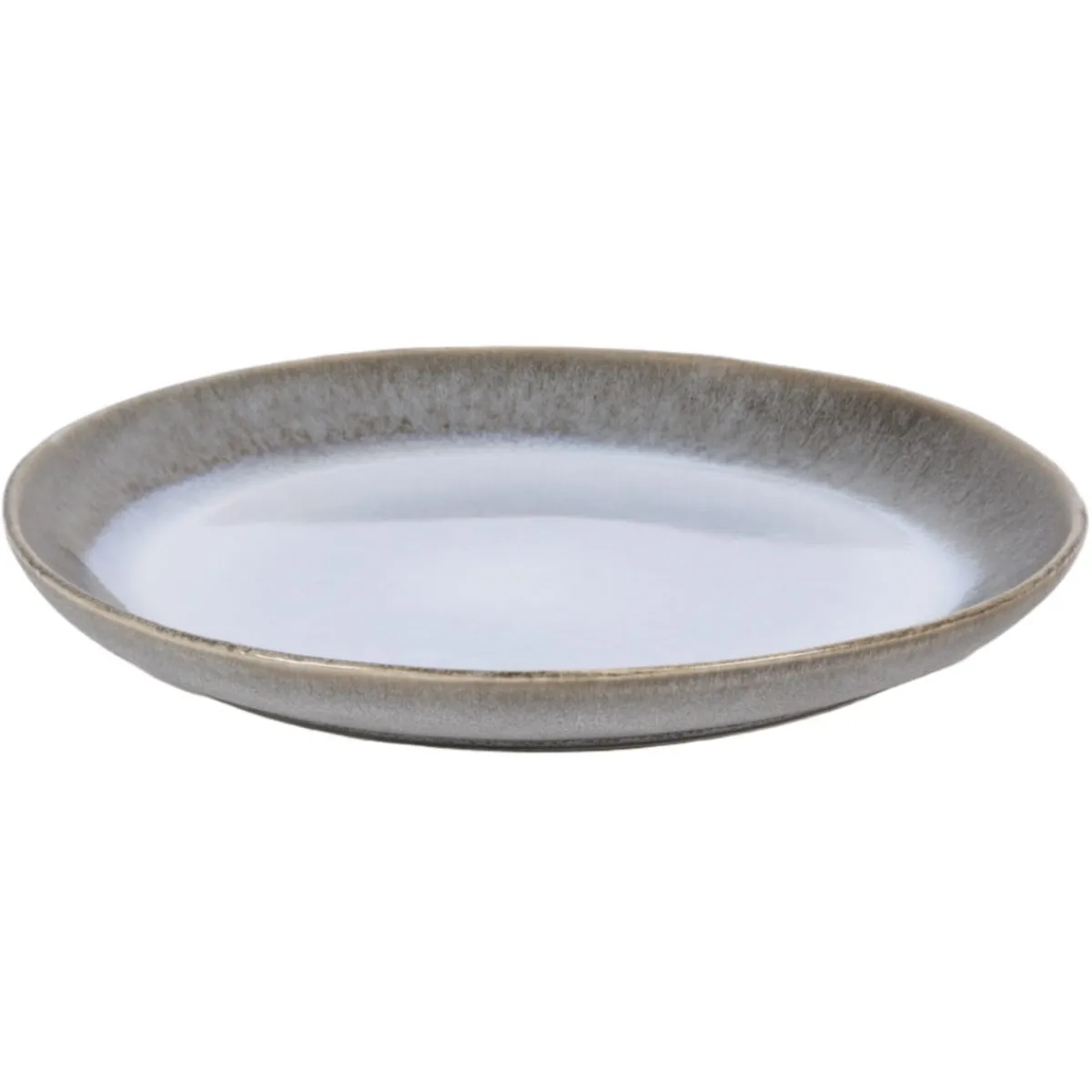 Assiette coupe plate rond bleu glacier grès émaillé Ø 27 cm Snow - PRO.MUNDI Clearance