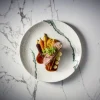 CHURCHILL Assiette coupe plate rond bleu porcelaine vitrifiée Ø 26 cm Inked Tide Accents Discount