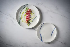 CHURCHILL Assiette coupe plate rond bleu porcelaine vitrifiée Ø 26 cm Inked Tide Accents Discount