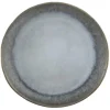 PRO.MUNDI Assiette coupe plate rond bleu glacier grès émaillé Ø 21 cm Snow Hot