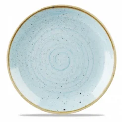 Assiette coupe plate rond bleu porcelaine vitrifiée Ø 26 cm Stonecast Duck Egg - CHURCHILL Outlet