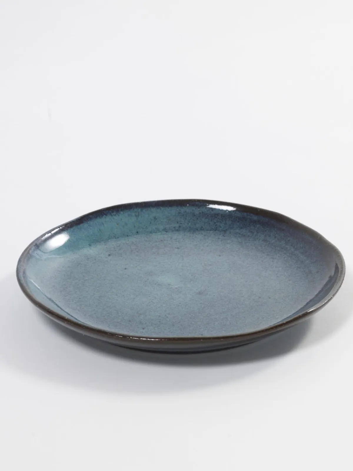 Assiette coupe plate rond bleu terre cuite Ø 22 cm Aqua - SERAX Clearance