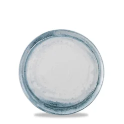 Assiette coupe plate rond bleu porcelaine vitrifiée Ø 32 cm Finca Limestone - DUDSON Hot