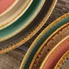 RAK Assiette coupe plate rond bleu porcelaine vitrifiée Ø 24 cm Twirl Sale