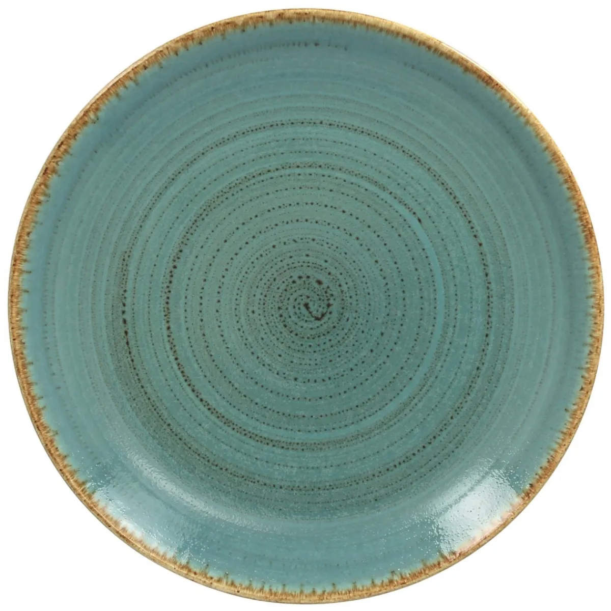 RAK Assiette coupe plate rond bleu porcelaine vitrifiée Ø 24 cm Twirl Sale
