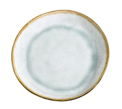 Assiette coupe plate rond bleu grès émaillé Ø 20,5 cm Shadow - MEDARD DE NOBLAT Online
