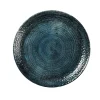CHURCHILL Assiette coupe plate rond bleu porcelaine vitrifiée Ø 26 cm Chroma Discount