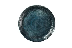 CHURCHILL Assiette coupe plate rond bleu porcelaine vitrifiée Ø 26 cm Chroma Discount