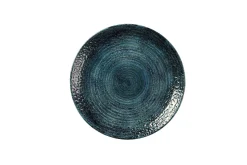 CHURCHILL Assiette coupe plate rond bleu porcelaine vitrifiée Ø 26 cm Chroma Discount