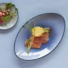 Assiette coupe plate rond bleu porcelaine culinaire Ø 21,5 cm Equinoxe - REVOL Sale