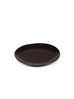 SERAX Assiette coupe plate rond ébène grès émaillé Ø 25 cm La Mère Discount