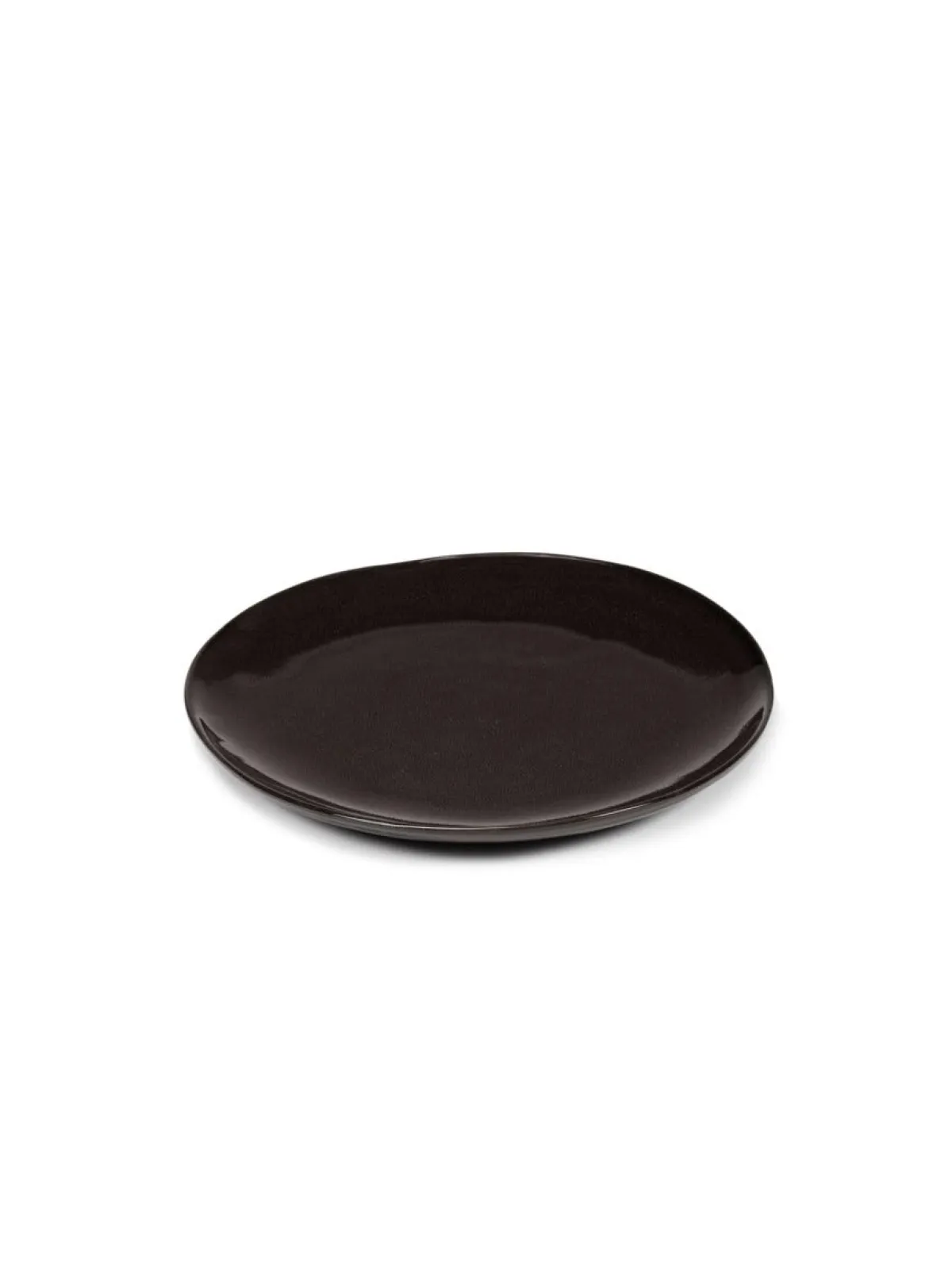 SERAX Assiette coupe plate rond ébène grès émaillé Ø 25 cm La Mère Discount