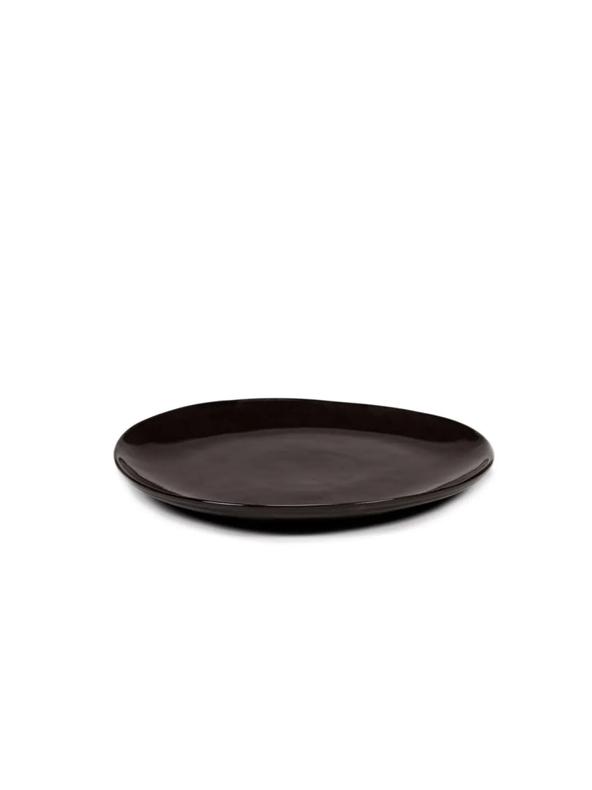 SERAX Assiette coupe plate rond ébène grès émaillé Ø 25 cm La Mère Discount