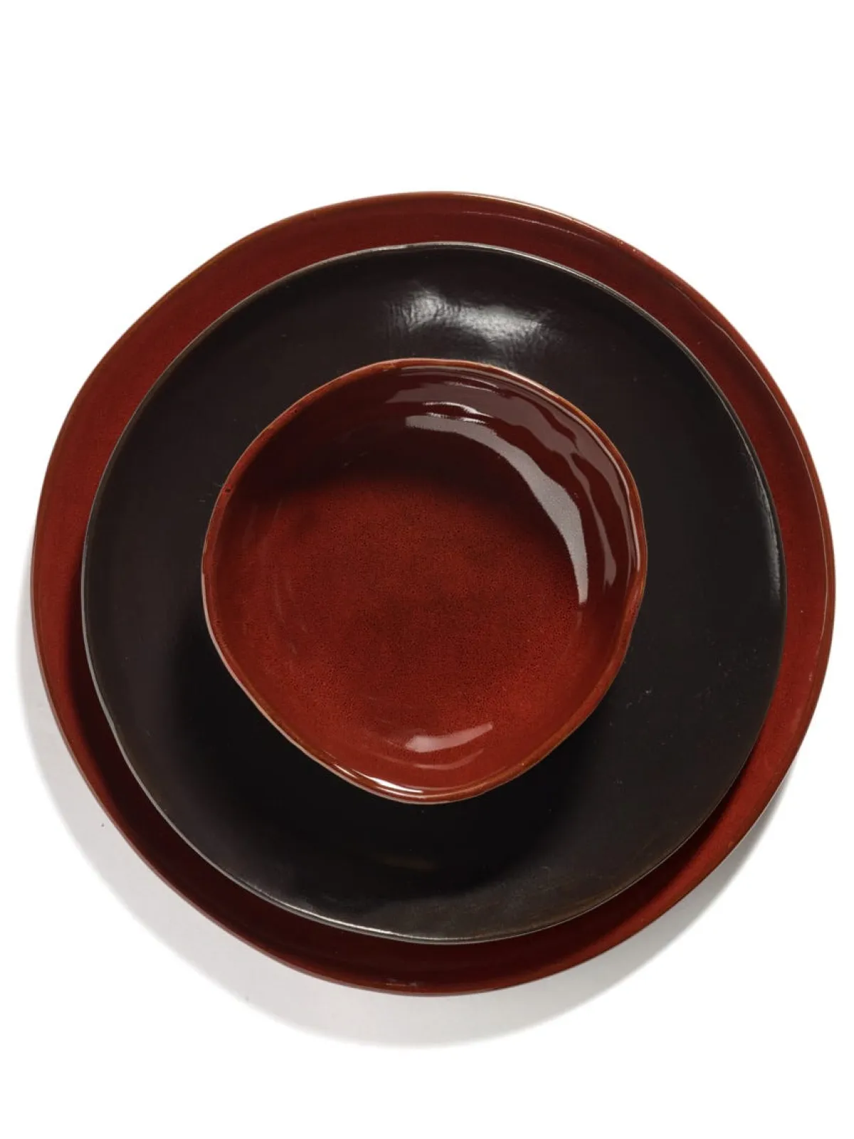 SERAX Assiette coupe plate rond ébène grès émaillé Ø 27 cm La Mère Best