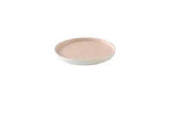 Assiette coupe plate rond Canvas Coral porcelaine vitrifiée Ø 21 cm Stonecast Canvas - CHURCHILL Discount