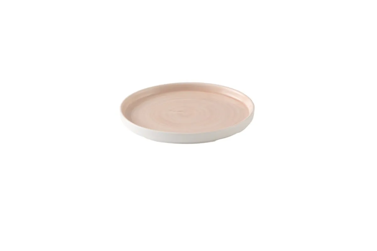 CHURCHILL Assiette coupe plate rond Canvas Coral porcelaine vitrifiée Ø 26 cm Stonecast Canvas Clearance