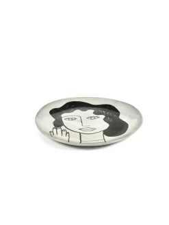 SERAX Assiette coupe plate rond écru grès émaillé Ø 25 cm La Mère Outlet