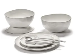 Assiette coupe plate rond écru grès émaillé Ø 20 cm La Mère - SERAX Best