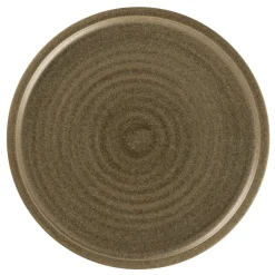 Assiette coupe plate rond Dark Brown porcelaine vitrifiée Ø 16,2 cm Selva - RAK Best