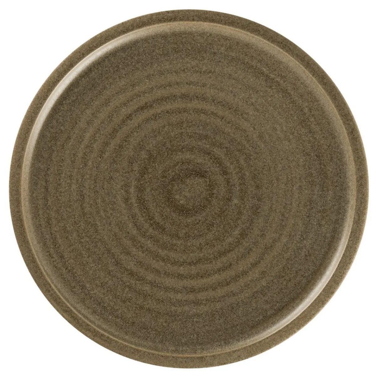 Assiette coupe plate rond Dark Brown porcelaine vitrifiée Ø 16,2 cm Selva - RAK Best