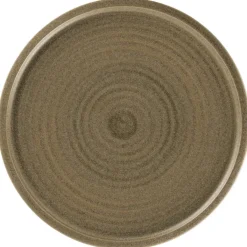 RAK Assiette coupe plate rond Dark Brown porcelaine vitrifiée Ø 23,8 cm Selva New