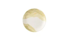 Assiette coupe plate rond Gold porcelaine vitrifiée Ø 16,5 cm Tide - CHURCHILL
