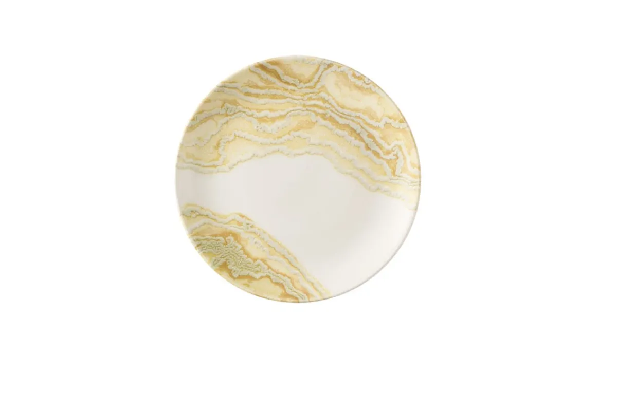 Assiette coupe plate rond Gold porcelaine vitrifiée Ø 26 cm Tide - CHURCHILL Sale