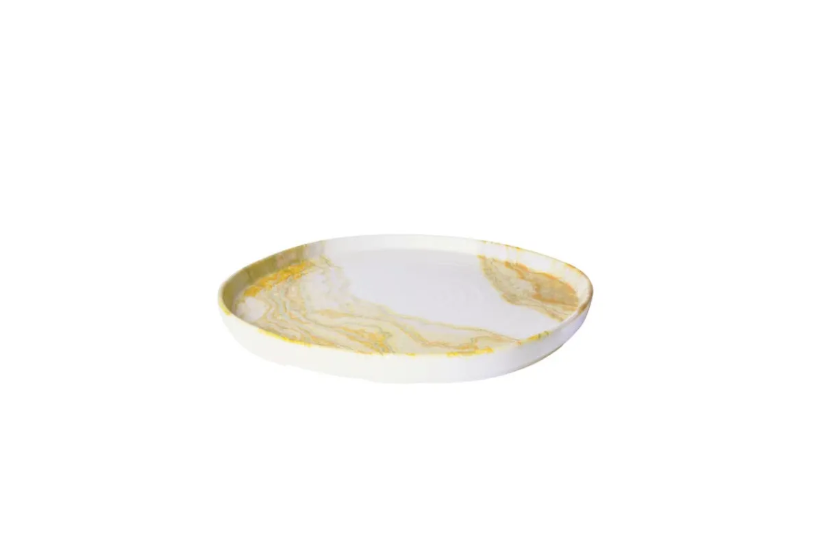 Assiette coupe plate rond Gold porcelaine vitrifiée Ø 26 cm Tide - CHURCHILL Sale