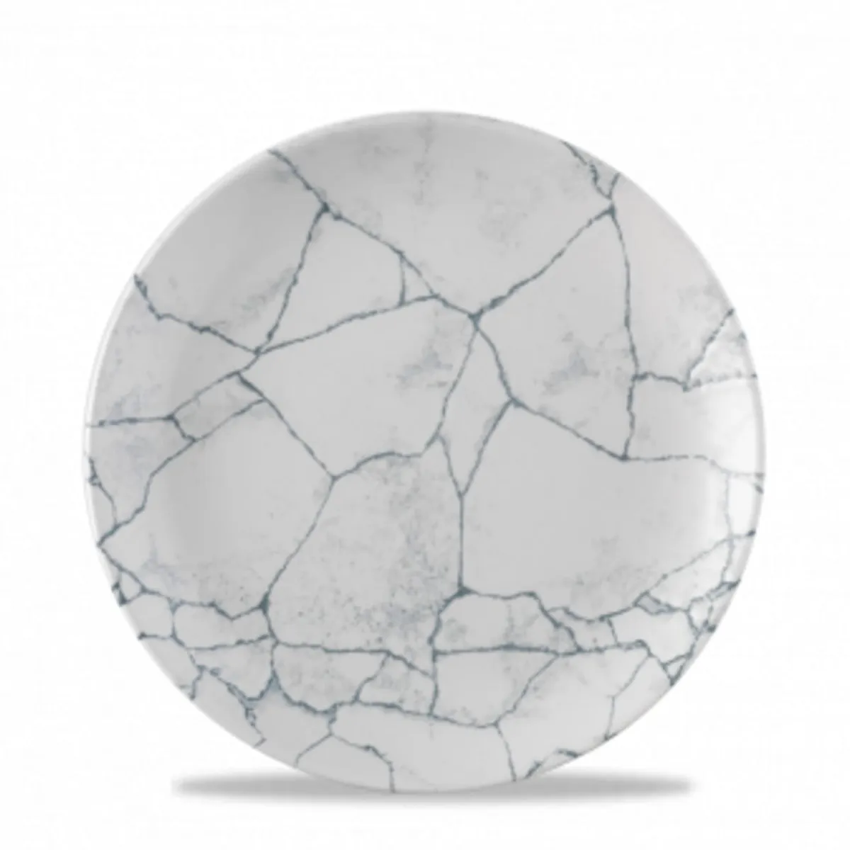 CHURCHILL Assiette coupe plate rond gris porcelaine vitrifiée Ø 21,7 cm Kintsugi Pearl Grey Discount