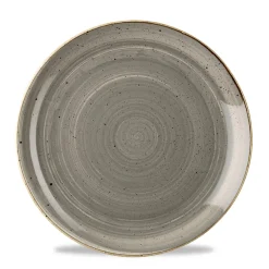 CHURCHILL Assiette coupe plate rond gris porcelaine vitrifiée Ø 27 cm Evolve Stonecast Clearance