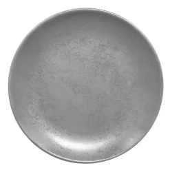 RAK Assiette coupe plate rond gris porcelaine vitrifiée Ø 26,7 cm Shale
